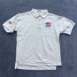 Chase Authentics Jeff Gordon DuPont Racing Polo Shirt Cream Mens Large #24 Vtg